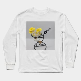 Yellow Oyster Mushroom in glass Long Sleeve T-Shirt